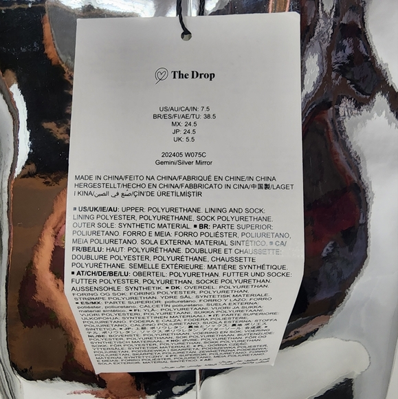 Silver Knee-High Stiletto Boots Size 7.5 New Silver Mirror Gemini Sexy Clubcore - Picture 4 of 15